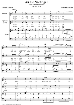 An die Nachtigall, Op. 103, No. 3