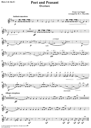 Poet and Peasant: Overture - E-flat Horns 3 & 4