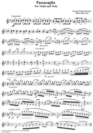 Passacaglia in G Minor - Violin