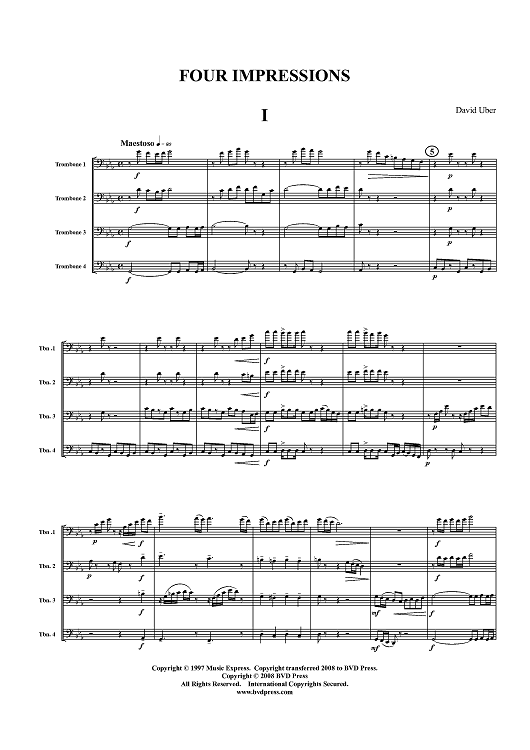 Four Impressions (Suite) - Score