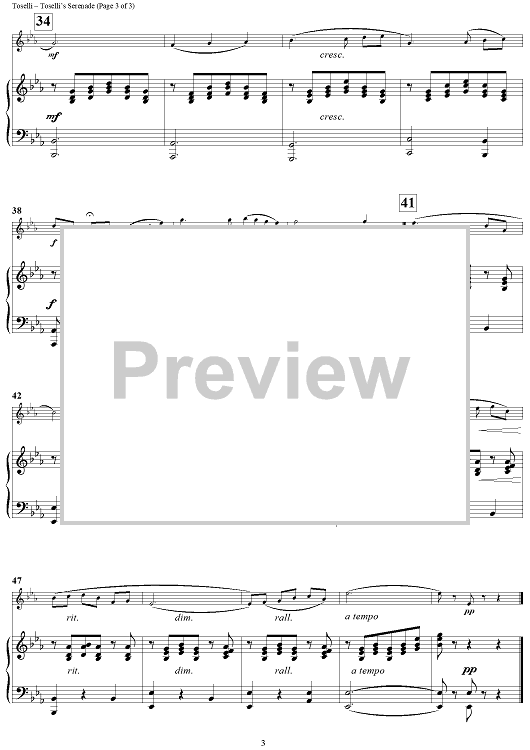 Toselli s Serenade Sheet Music for Bb Tenor Sax Piano