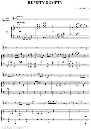 Humpty Dumpty - Piano Score