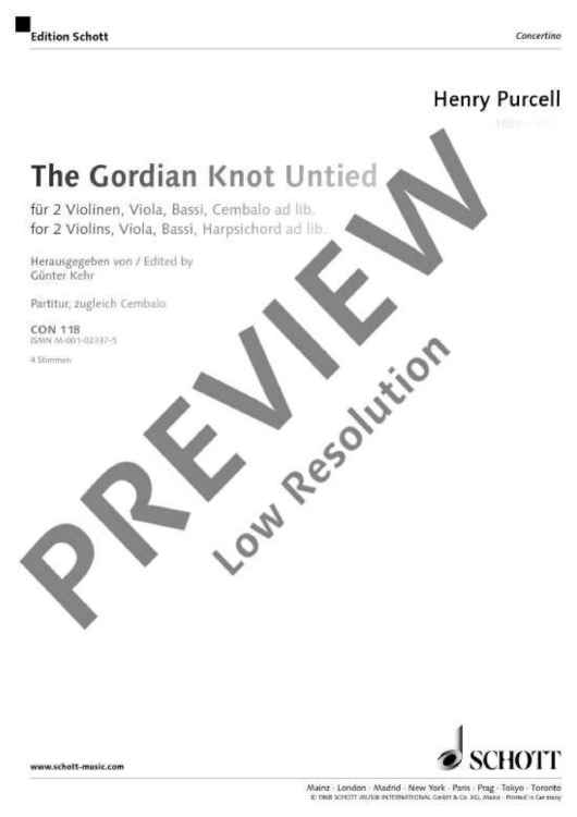The Gordian Knot Untied - Score