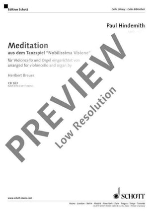 Meditation - Score and Parts
