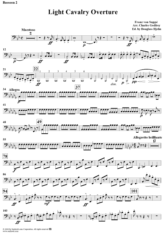 Light Cavalry Overture - Bassoon 2
