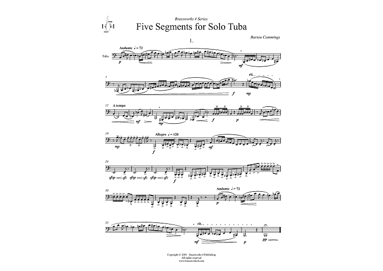 Five Segments for Solo Tuba - Tuba