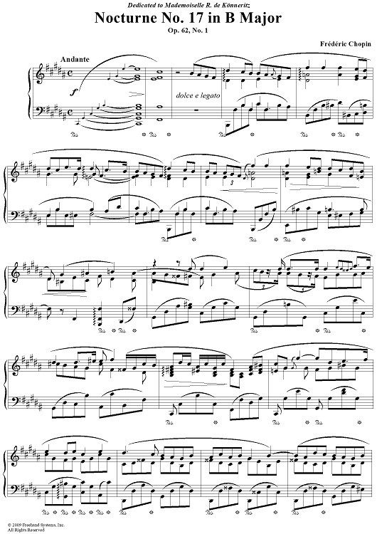 No. 17 in B Major, Op. 62, No. 1