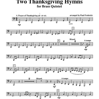 Two Thanksgiving Hymns - Tuba