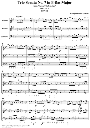 Trio Sonata no. 7 in B-flat major - op. 5/7  (HWV402)