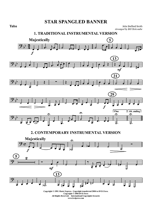 Star Spangled Banner - Tuba