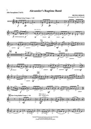 Alexander’s Ragtime Band - Alto Saxophone 2