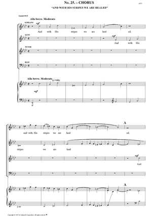 Messiah, no. 25: And with His stripes we are healed - Piano Score