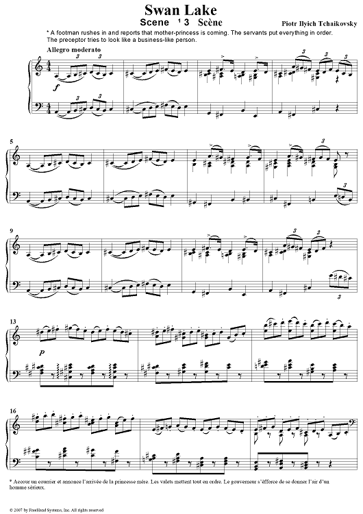 Swan Lake. Act I. Scene No. 3. Entrance of Pages