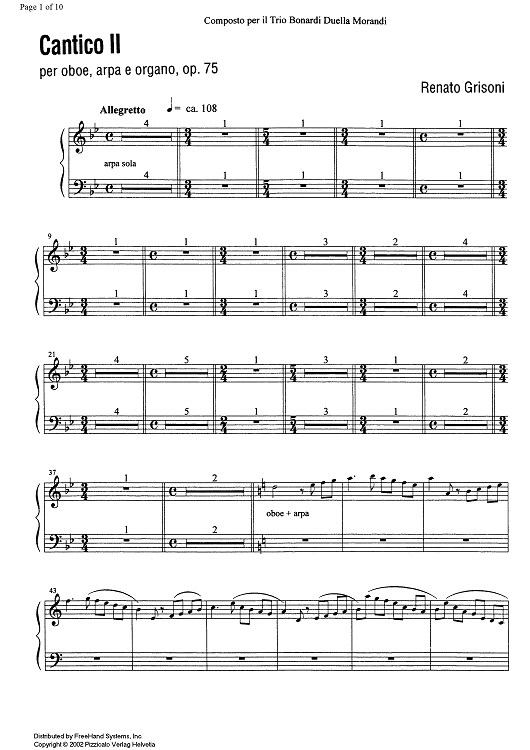 Cantico II - Organ