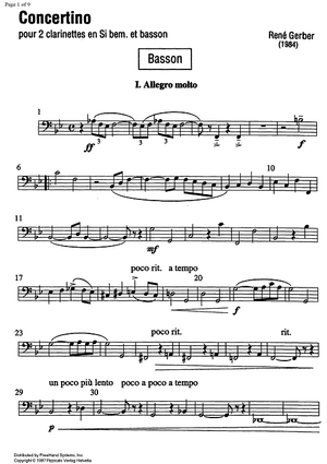 Concertino - Bassoon
