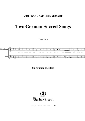 Zwei Kirchenlieder (Two Church Songs), K336c (K343)