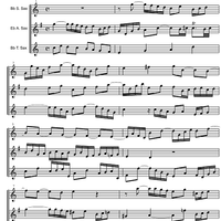 Three Part Sinfonia No.14 BWV 800 Bb Major - Score