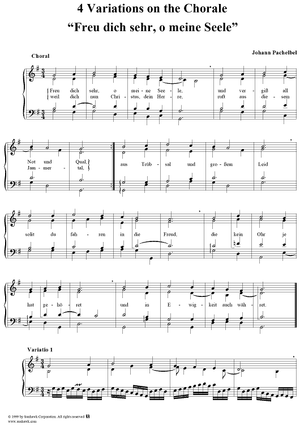 4 Variations on the Chorale "Freu dich sehr, o meine Seele"