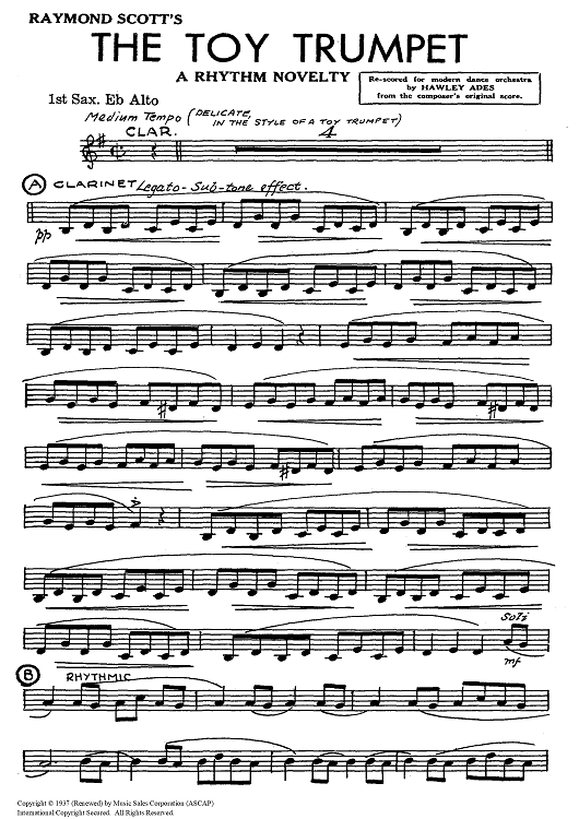 The Toy Trumpet - Alto Sax 1