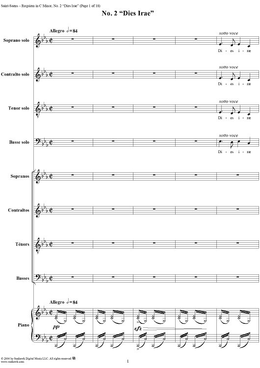 Requiem in C Minor, Op. 54: No. 2, Dies Irae