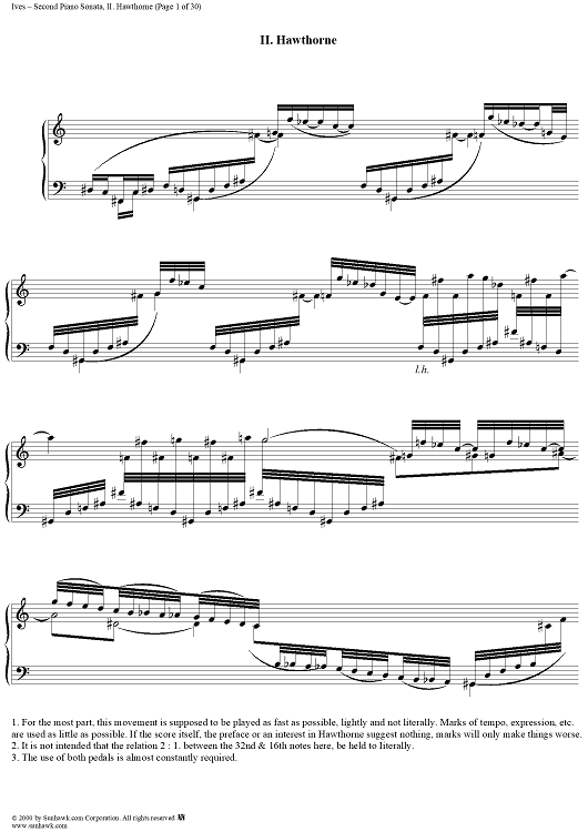 Second Piano Sonata: ii. Hawthorne