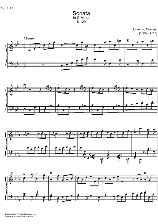 Sonata c minor K129
