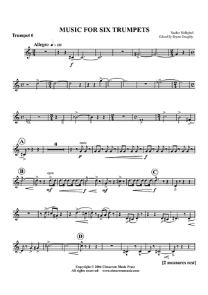 Music for Six Trumpets - Trumpet 6