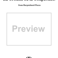 Harpsichord Pieces, Book 4, Suite 20, No.4:  La Croûilli ou la Couperinéte