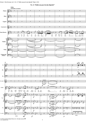 "Dalla sua pace la mia dipende", No. 11 from "Don Giovanni", Act 1, K527 - Full Score
