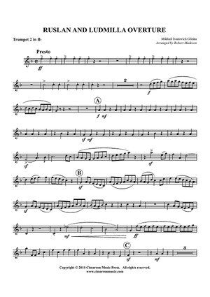Russlan & Ludmilla Overture - Trumpet 2 in Bb