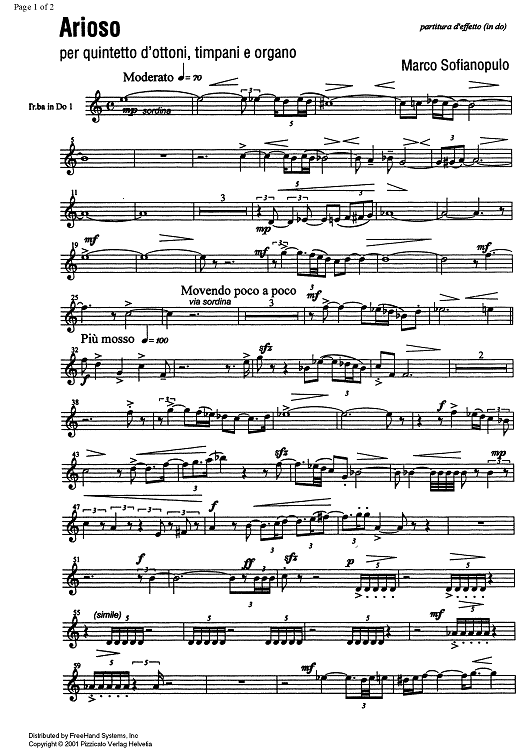 Arioso - Trumpet in C 1
