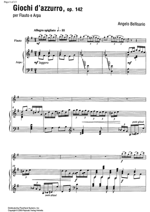 Giochi d'azzurro Op.142 - Score