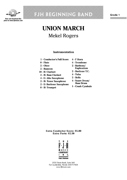 Union March - Score Cover