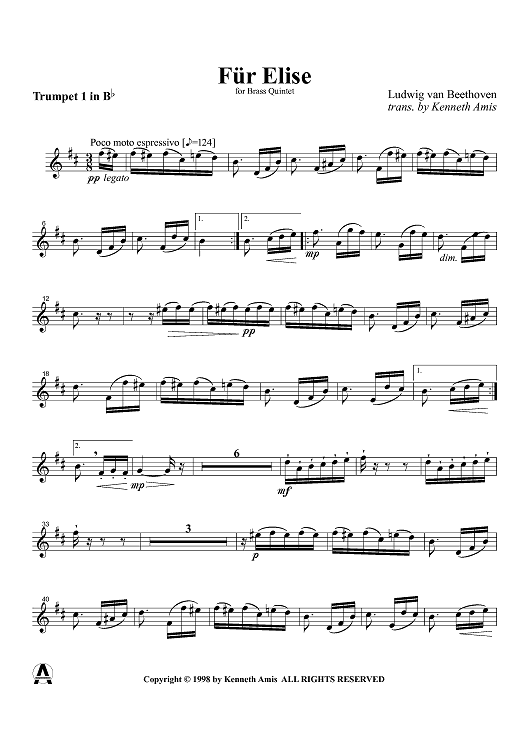 Für Elise - Trumpet 1