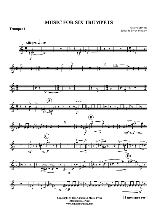 Music for Six Trumpets - Trumpet 1