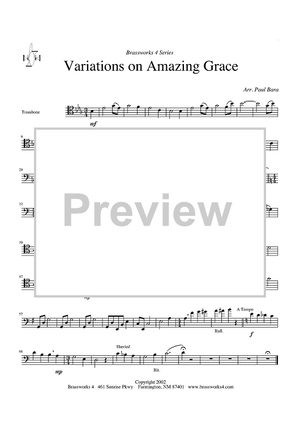 Variations on Amazing Grace - Trombone