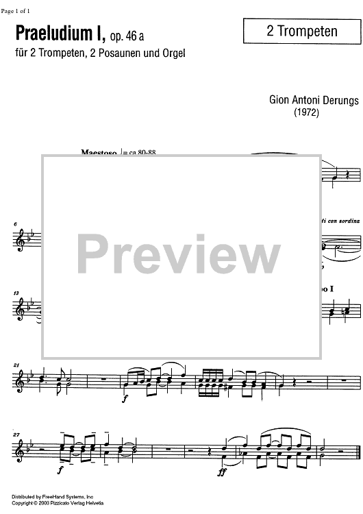 Praeludium I Op.46a - Trumpet 1
