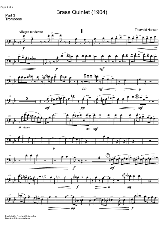 Quintet - Trombone 1