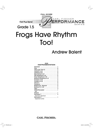 Frogs Have Rhythm Too! - Score