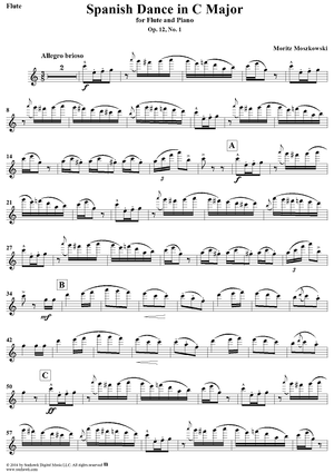 Spanish Dance in C Major, Op. 12, No. 1 - Flute