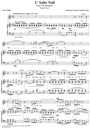 L'Aube Naît, Op. 17, No. 3