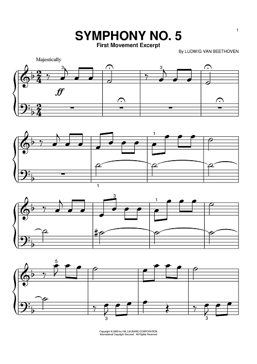 Symphony No. 5 in C Minor, First Movement Excerpt