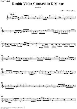 Double Violin Concerto - Solo Violin 2