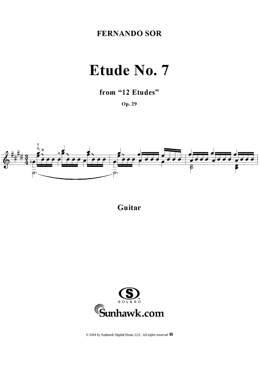 Twelve Etudes, Op. 29, No. 7