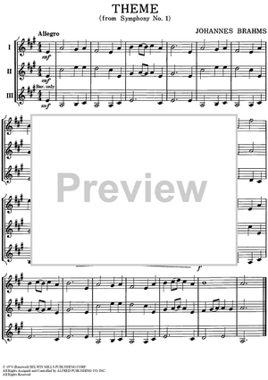 Theme (from Symphony No. 1) - Bb Tenor Saxophone, Baritone T.C.