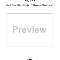 Missa Tertia:  O Magnum Mysterium, No. 1:  Kyrie