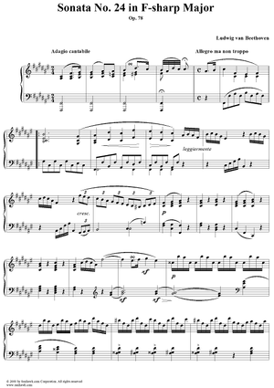 Piano Sonata No. 24 in F-sharp Major, Op. 78