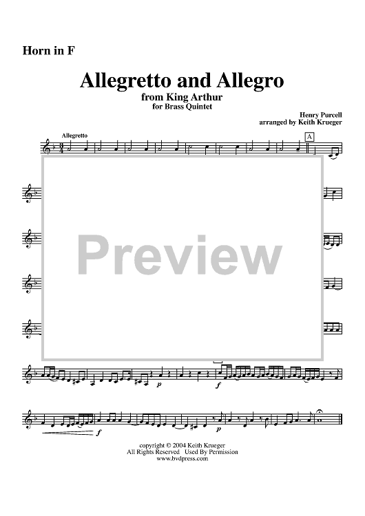 Allegretto and Allegro - Horn