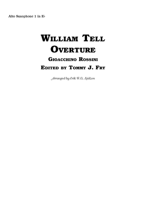 William Tell Overture - Alto Sax 1