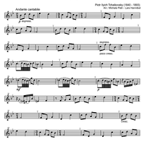 Quartet No. 1 in D major (D-dur). Movement II, Andante cantabile - Recorder